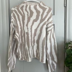 Express zebra print sweater